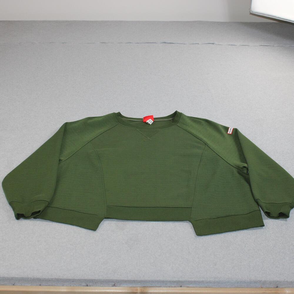 Hunter Sweatshirt Women 3X Green Cropped Target Crewneck Logo Pullover Oversized